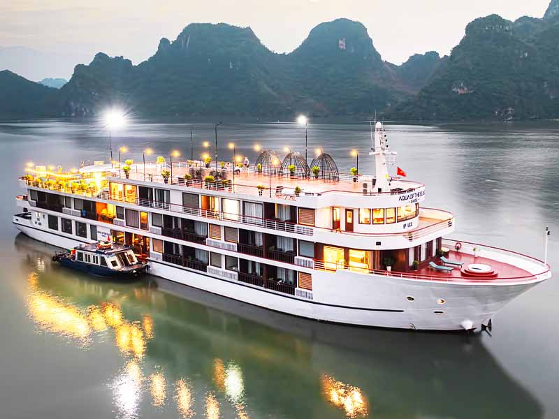Aqua Of The Seas Cruise - Halong Bay & Lan Ha Bay - 2 Days 1 Night