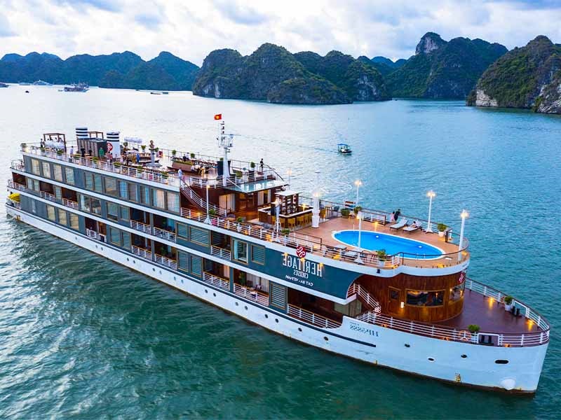 Heritage Cruises - Lan Ha Bay & Cat Ba Island - 2 Days 1 Night