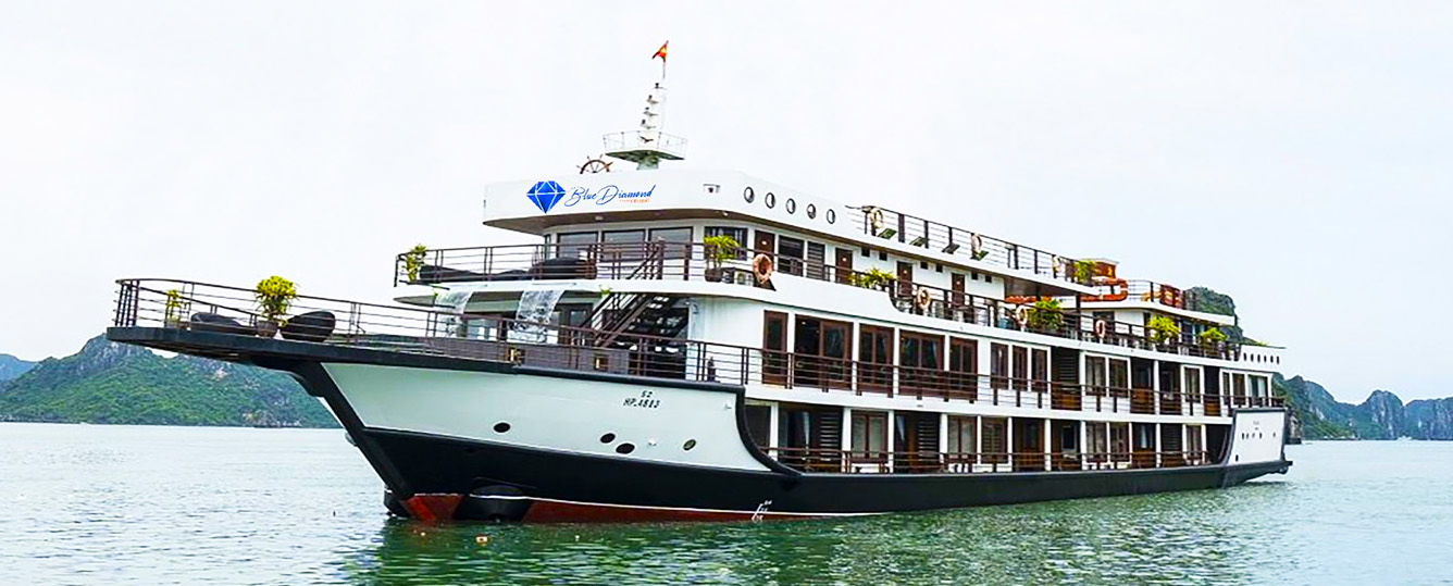 Blue Diamond Cruise - Halong Bay & Lan Ha Bay - 2 Days 1 Night 